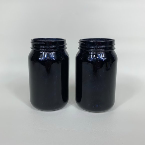 Metallic Onyx and Silver Speckled Mason Jar Vases - Picture 4 of 6